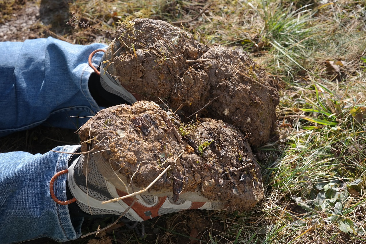 geen werkschoenen bij tuinieren