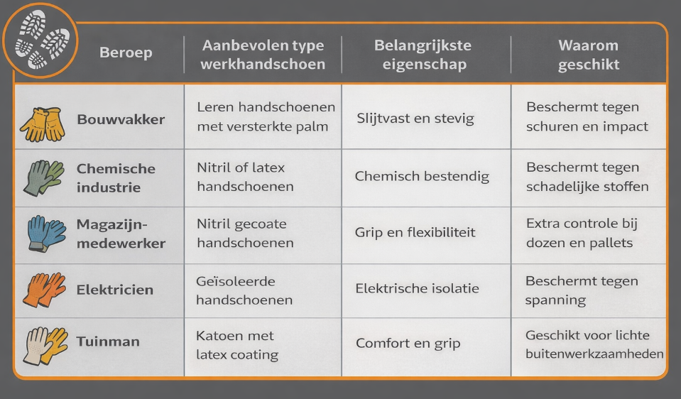 Werkhandschoenen vergelijken
