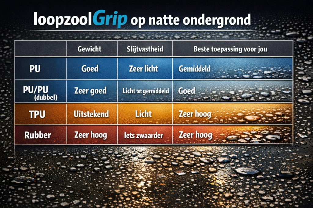 Loopzool vergelijken