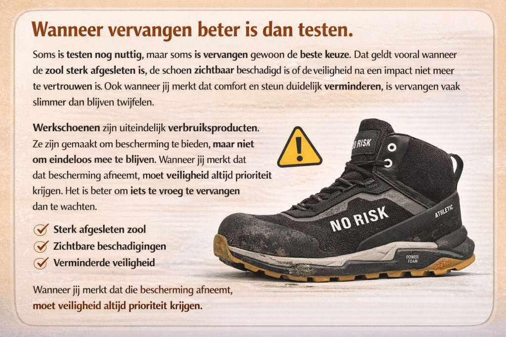 Wanneer moet ik werkschoenen vervangen?