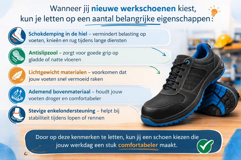 comfortabele werkschoenen voor beveiliging