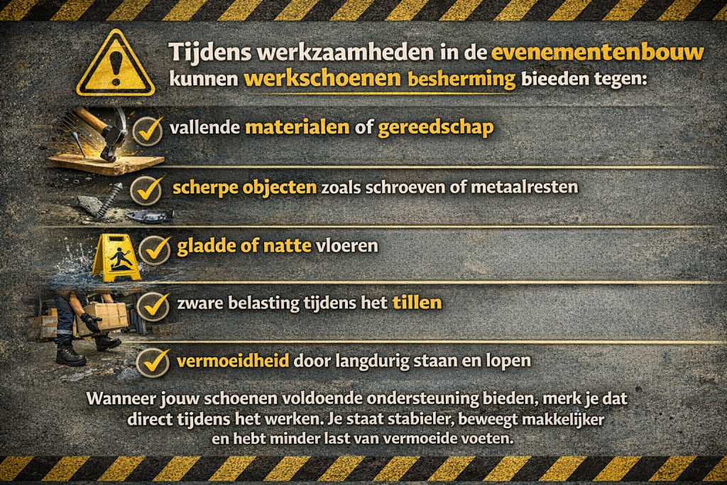 veiligheidsschoenen evenementenbouw