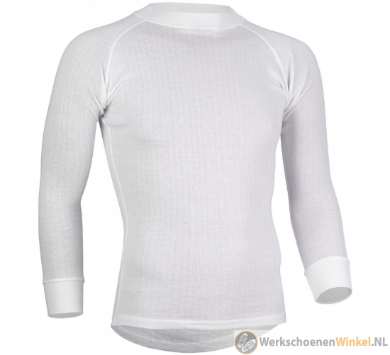 Thermoshirt wit lange mouw (uniseks)