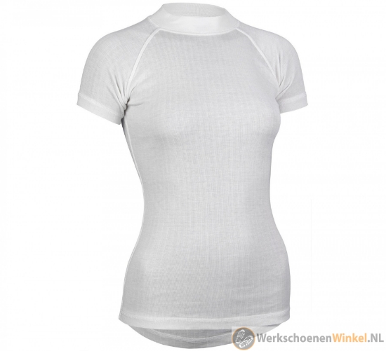 Thermoshirt wit korte mouw (uniseks)