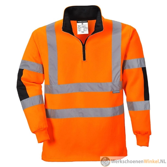 Afbeelding van Portwest Relecterende Sweater Zipneck B308 Oranje