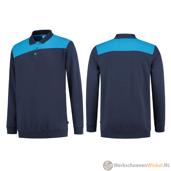 Afbeelding van Tricorp Werk Polosweater Bicolor voor heren met Polokraag