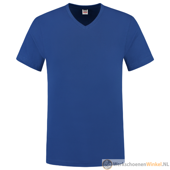 Afbeelding van T-Shirt V Hals Fitted Werkshirt kleur grijs