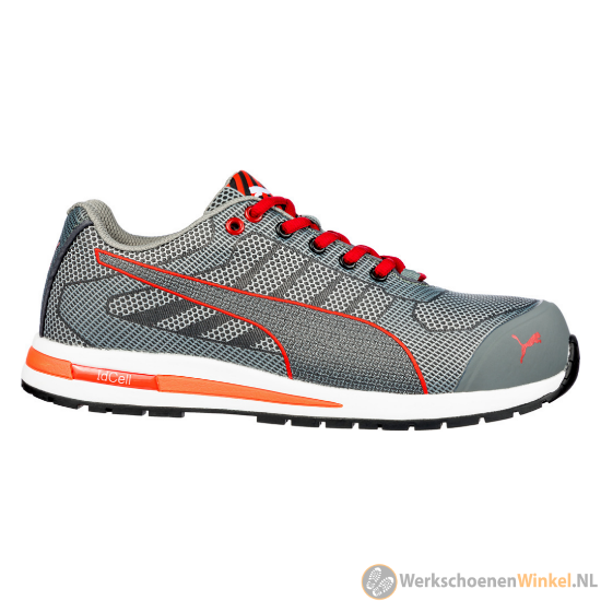 Afbeelding van Sportieve Grijze Werkschoenen Puma Xelerate Knit Laag S1P SRC