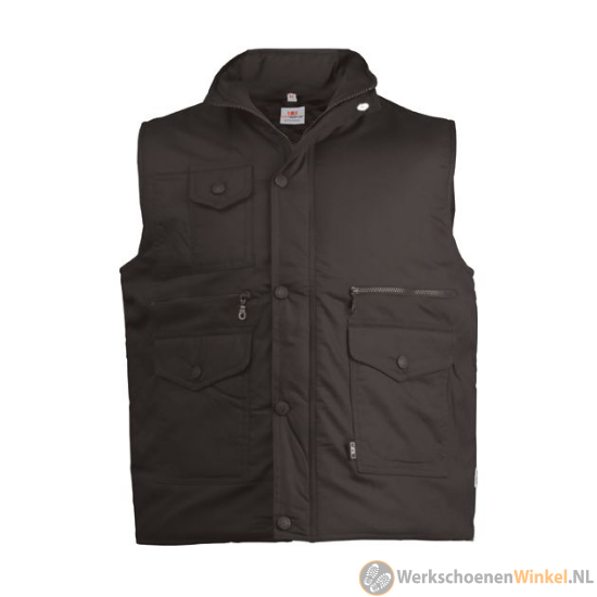 Afbeelding van Uniwear Bodywarmer Multipocket Zwart 9 Zakken