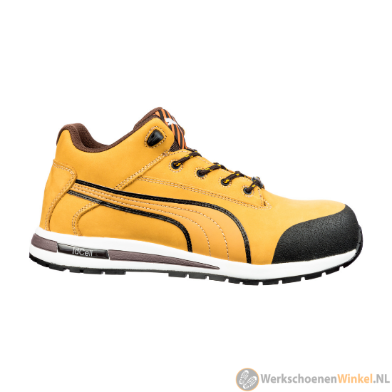 Afbeelding van Sportieve Gele Werkschoenen Puma Dash Wheat MID S3 SRC