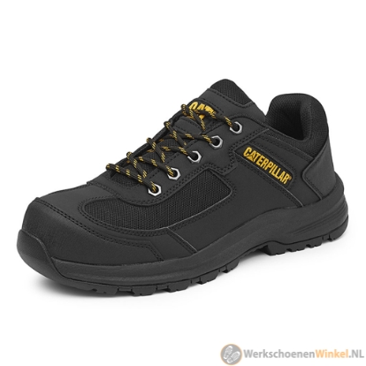 Toon details van Hittebestendige werkschoenen S1P Cat Elmore met stalen neus en zool voor langdurig gebruik (antislip) - Kleur Zwart Afbeeldingen van Hittebestendige werkschoenen S1P Cat Elmore met stalen neus en zool voor langdurig gebruik (antislip) - Kleur Zwart