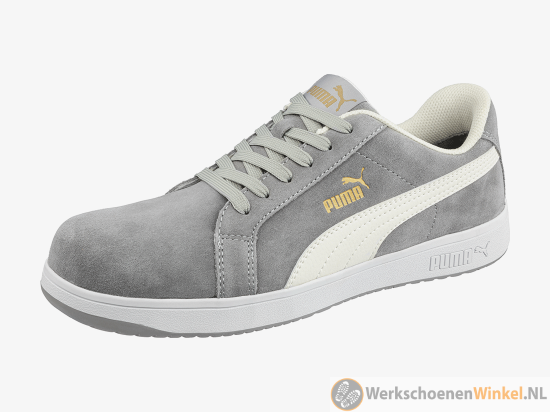 Afbeelding van Klassieke Veiligheidsschoenen S1P Puma 64.003 Iconic Suede Grey Low Extra Sterke Veiligheidszool (Flexibel FAP)