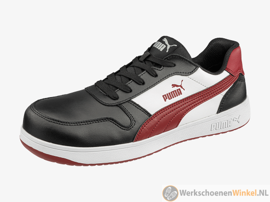 Afbeelding van Sportieve Veiligheidschoen PUMA 64.020 FRONTCOURT S3L Red/Black Low (Metaalvrij)