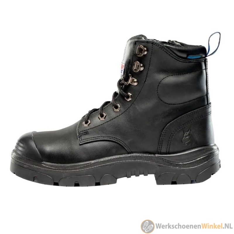 BWOLF SPYKE S3 Veiligheidsschoenen voor heren, S3, waterdicht, oliebestendig, antislip, met 4 x 4 Grip-technologie met ergonomische wisselzool