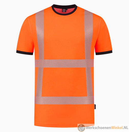 Afbeelding van Hoge zichtbaarheid T-shirt RWS Revisible met Polygiene StayFresh (langdurige frisheid) – Kleur Fluor Oranje
