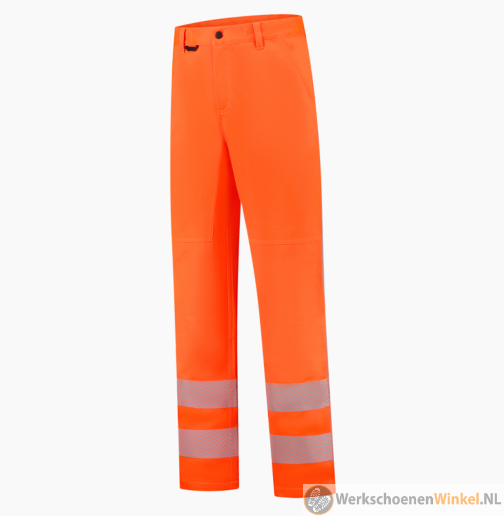 Afbeelding van Reflecterende werkbroek Twill Stretch RWS Revisible met 4-way stretch - Kleur Fluor Oranje
