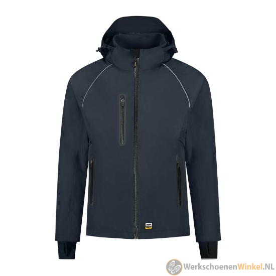 Afbeelding van Sportieve tech softshelljas met reflectiepiping (hoge zichtbaarheid)