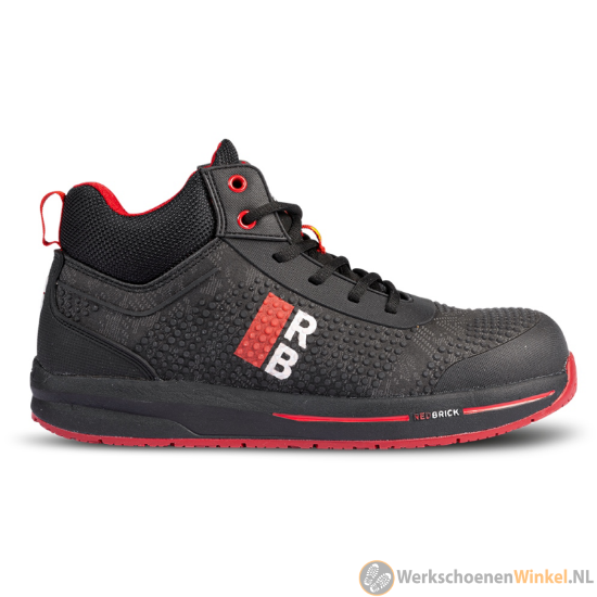 Afbeelding van Stevige Sneaker werkschoen Redbrick S3 Hoog model met 3D Mesh binnenvoering