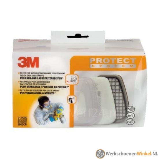 Afbeelding van 3M 6002CRN filters A2P2 voor verfspuitmaskers