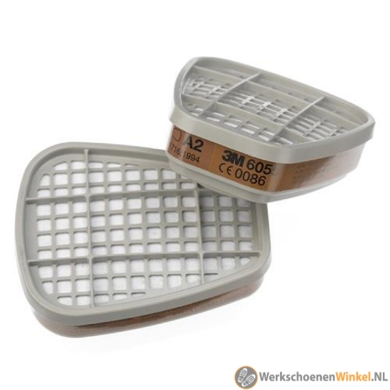 Afbeelding van 3M 6055 gas- en dampfilter A2 met helder zicht (8 stuks)
