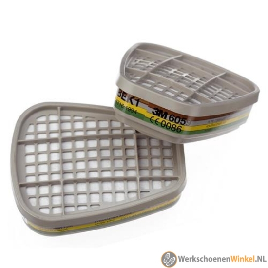 Afbeelding van 3M 6059 gas- en dampfilter brede ABEK1 bescherming en lage ademweerstand (8 stuks)