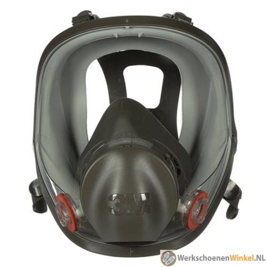 Afbeelding van 3M 6800S herbruikbaar volgelaatsmasker, siliconenrubber, met grote polycarbonaat lens (Maat M)