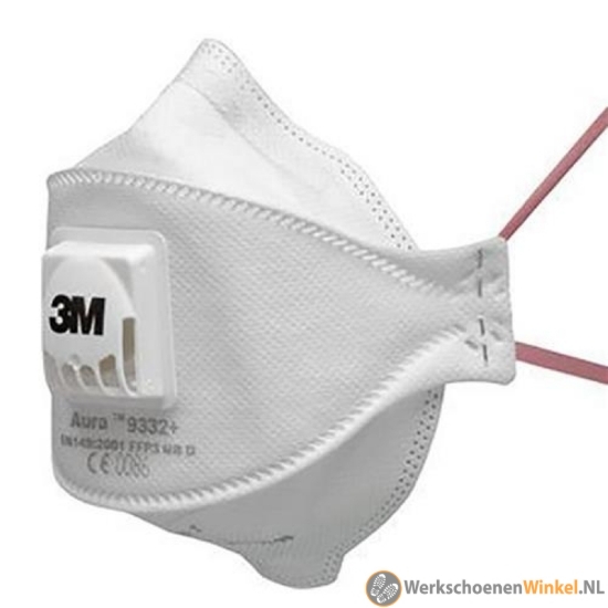Afbeelding van 3M Aura 9332+ stofmasker met FFP3 bescherming en Cool Flow uitademventiel (10 stuks)