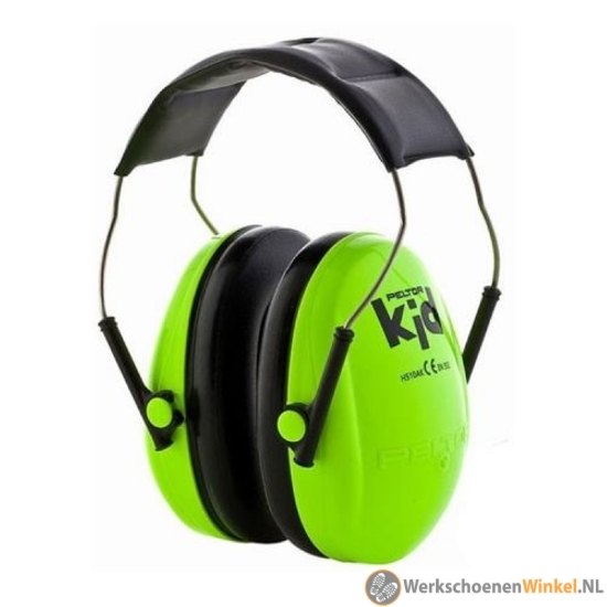Afbeelding van Peltor Kinder gehoorkap 27 dB reductie met lichte hoofdband - neongroen
