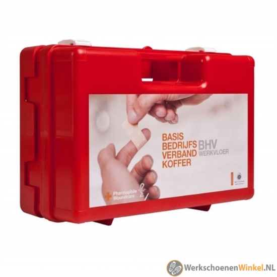 Afbeelding van Complete BHV Verbandkoffer inclusief wandhouder en complete vulling  (25+ personen) 