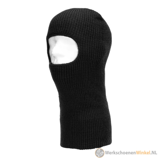 Afbeelding van Comfortabele bivakmuts 1-gaats met ademend katoen voor helmen - zwart