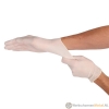 Afbeelding van Latex wegwerphandschoen gepoederd wit geschikt voor voeding en gezondheidszorg - 100 stuks