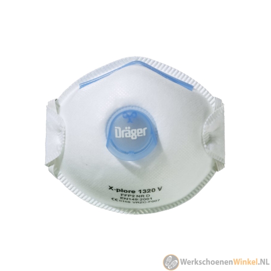 Afbeelding van Dräger X-plore 1320 stofmasker met FFP2 bescherming en extreem lage ademweerstand (10 stuks)