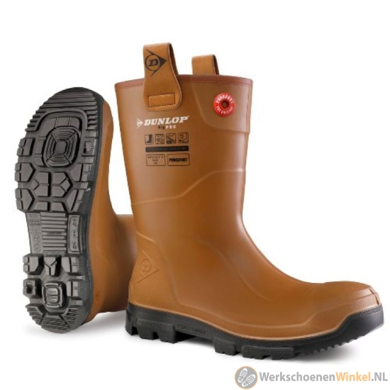 Afbeelding van Dunlop RigPRO S5 SRC veiligheidslaarzen met stalen bescherming en CI isolatie (waterdicht) - bruin/zwart