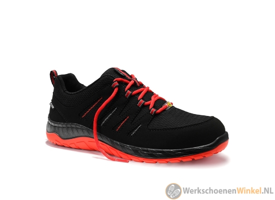 Afbeelding van Sportieve Elten Maddox Low S3S ESD met slijtvaste TPU/PU MAXXIMO zool - zwart/rood 