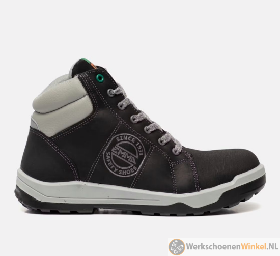 Afbeelding van Metaalvrije S3 werksneaker Emma Clyde High SRC ESD met slijtvaste overneus (lichtgewicht) - Zwart