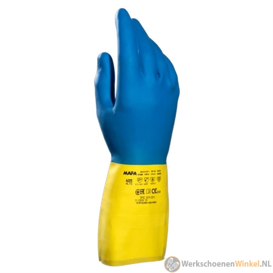 Mapa Alto 405 Werkhandschoen blauw/geel