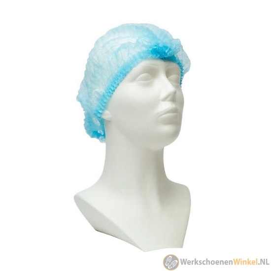 Afbeelding van Professioneel Oxxa 2010 Cover Baret PP blauw haarnet (100 stuks) voor hygiënisch werken
