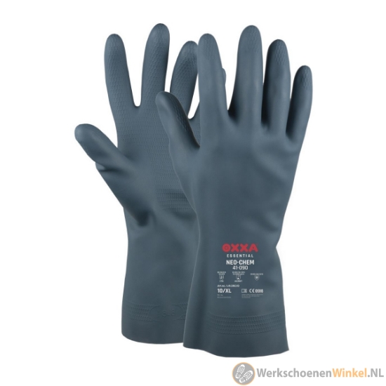 Afbeelding van Oxxa 41 090 Neo Chem handschoen donkerblauw neopreen chemisch bestendig