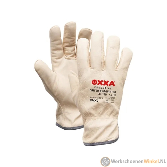 Afbeelding van Warme werkhandschoenen met optimale grip - Oxxa 47-150 Driver-Pro-Winter-beige