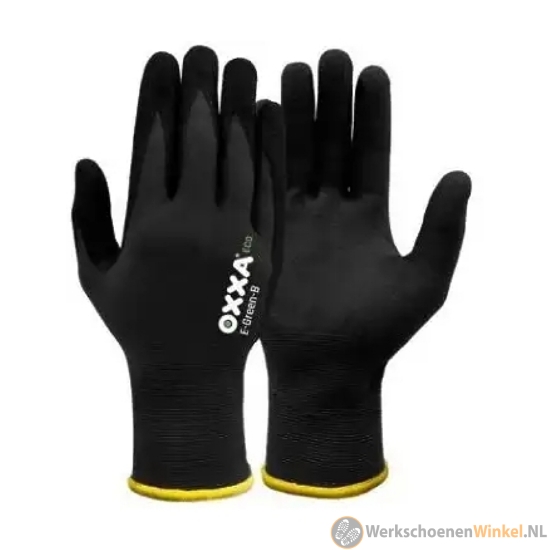 Afbeelding van OXXA E-Green-B 52-110 PU-coating handschoen zwart