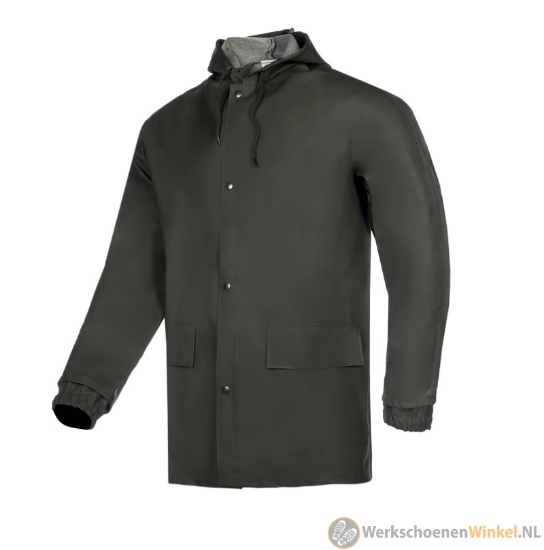 Afbeelding van Sioen Brest regenjas khaki waterdicht Flexothane Classic ademend PU-gecoat
