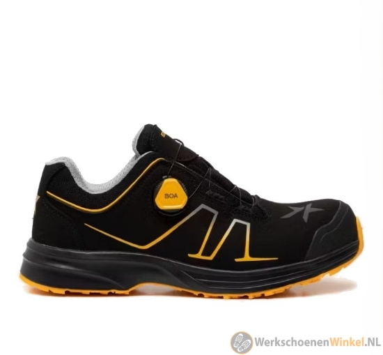 Afbeelding van Lichte sneakerwerkschoen Solid Gear Oasis S3 ESD met slijtvaste TPU (draaiknop) - zwart/oranje