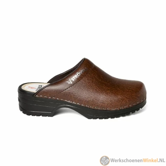 Afbeelding van Lichte Strövels SB instapklompen slijtvaste PU-loopzool  - bruin