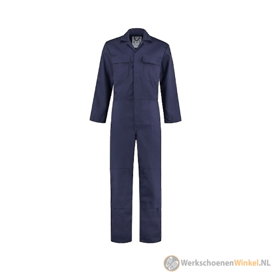 Afbeelding van Duurzame overall vlamvertragend AS voor lassers en metaalbewerking - marineblauw
