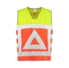 Afbeelding van Professioneel verkeersregelaarsvest reflectiestriping lichtgewicht en comfortabel - fluorgeel/oranje