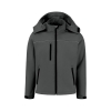 Afbeelding van Softshell werkjas met capuchon ademend en comfortabel (waterafstotend) - grijs
