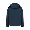 Afbeelding van Duurzame Softshelljas met capuchon waterafstotend en winddicht – marineblauw