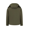 Afbeelding van Comfortabele Softshelljas met capuchon waterafstotend en winddicht - army