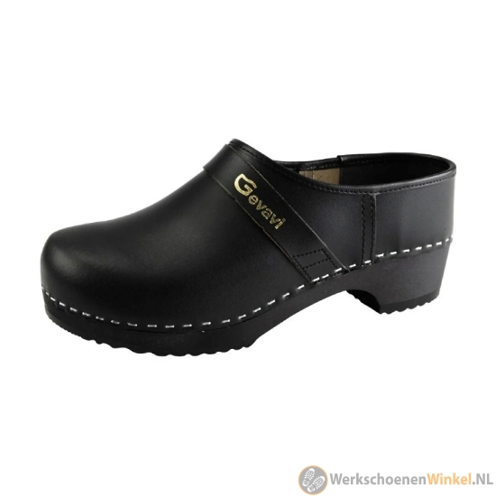 Afbeelding van Lichte werkklomp Gevavi 0900 Gesloten hout met schokdempende loopzool - zwart (onbeveiligd)