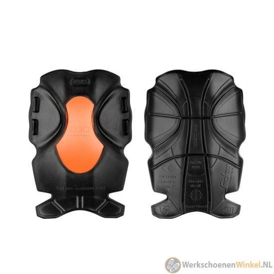 Afbeelding van Ergonomische Snickers kniebeschermers slijtvast en snijbestendig - zwart/oranje